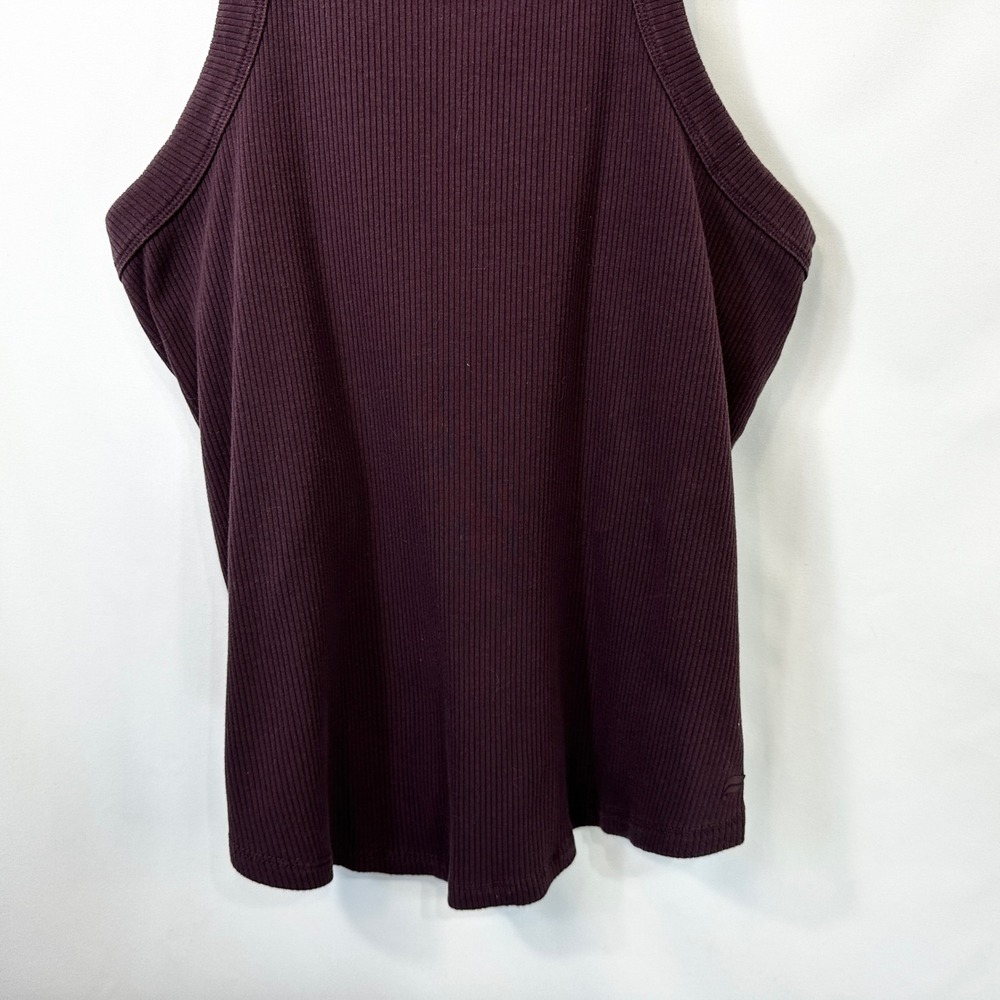 Fabletics Plus Size 1X XXL Tank Top Ribbed‎ Racerback Deep Plum Activewear 639 - Picture 4 of 8